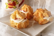 Choux cu mascarpone si capsuni